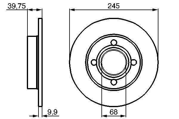 Brzdový kotouč BOSCH 0 986 478 216 BOSCH 0 986 478 216 Kotúče AUDI 80 2013