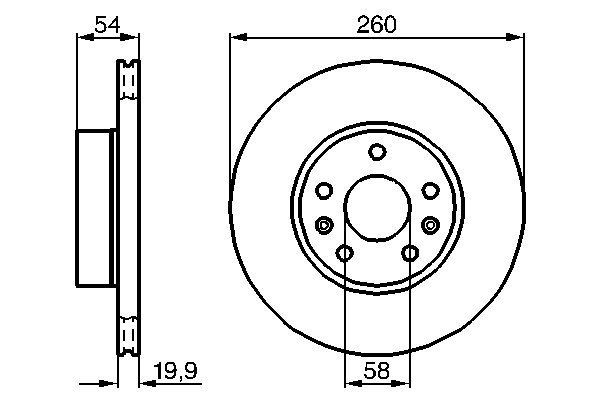 BOSCH Disco de travão 0 986 478 218 BOSCH 0 986 478 218 Disco de travão CITROЁN CX II Hatchback 25 TRi 136 cv 1985