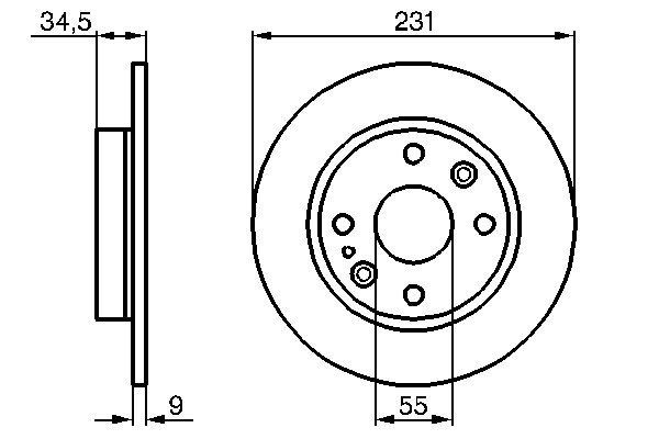 BOSCH Brzdový kotouč 0 986 478 242 BOSCH 0 986 478 242 Športové brzdové kotúče Mazda 323 C IV BG lacné