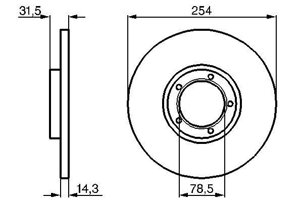 BOSCH Disco de travão 0 986 478 345 preço Disco de travão Ford T_ _ 0 986 478 345 BOSCH