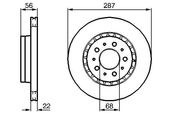 BOSCH Brzdový kotouč 0 986 478 388 BOSCH 0 986 478 388 Kotúčové brzdy Volvo 744 lacné