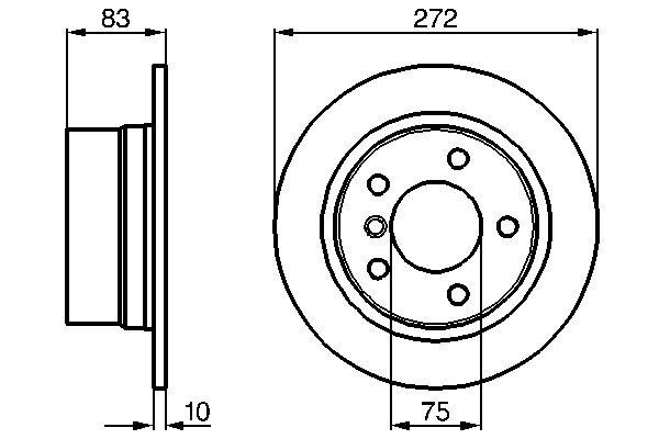 BOSCH Remschijf 0 986 478 439 prijs Schijfremmen BMW E36 0 986 478 439 BOSCH