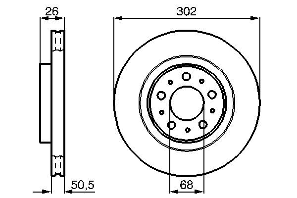 BOSCH Remschijf 0 986 478 454 BOSCH 0986478454 Sportremschijven Volvo C70 Coupe prijs