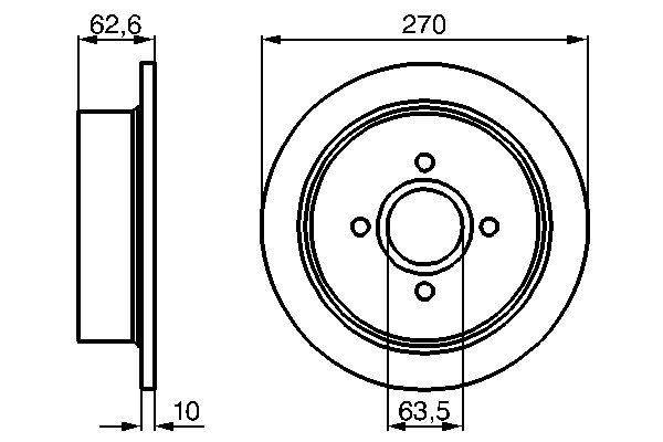 BOSCH Bremseskive 0 986 478 672 BOSCH 0986478672 Bremseskiver Ford Escort AVL pris