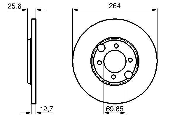 BOSCH Bremžu diski 0 986 478 689 Bremžu disks BOSCH Jaguar XJ 0 986 478 689
