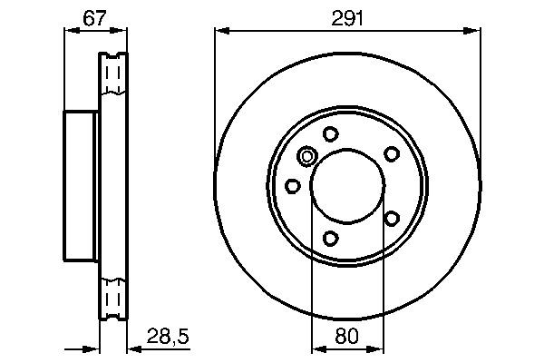 BOSCH Remschijf 0 986 478 691 BOSCH 0 986 478 691 Remschijf JAGUAR XJ Sedan 4.0 6 222 Pk 1990
