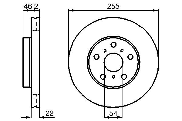 BOSCH Brake disc 0 986 478 725 BOSCH 0 986 478 725 Brake disc TOYOTA Celica V Coupe (T180) 2.0 4WD (ST185) 203 hp 1993