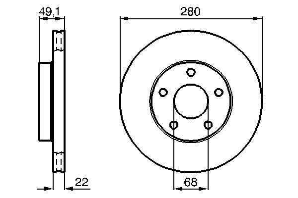 BOSCH Bremseskive 0 986 478 833 BOSCH 0 986 478 833 Bremseskiver NISSAN Skyline Sedan (R32) til en fordelagtig pris