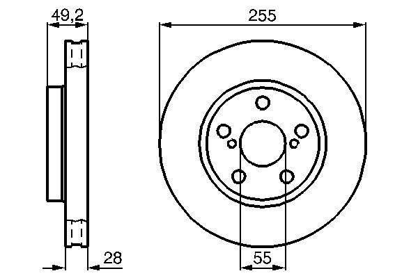 BOSCH Bremseskive 0 986 478 858 BOSCH 0 986 478 858 Sportsbremseskiver Toyota Carina E til en fordelagtig pris