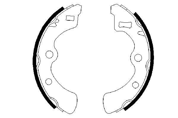 BOSCH Bromsbacksats 0 986 487 296 BOSCH 0 986 487 296 Bromsbackar Prelude I Coupe (SN) original