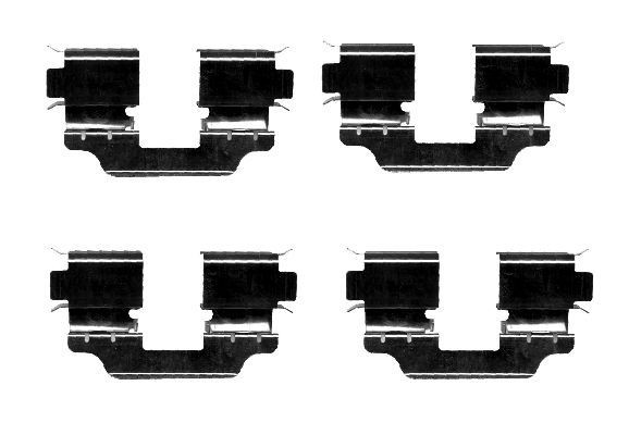 MINTEX Monteringssett, bremseklosser MBA1653 Tibehørsett, skivebremse belegg MINTEX Renault LAGUNA MBA1653