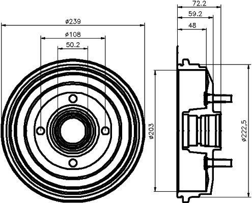 MINTEX Ταμπούρο MBD045 Σετ φρένων ταμπουρόφρενα BMW MINTEX MBD045
