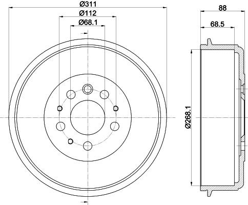 MINTEX Tamburo freno MBD120 MBD120 costo Tamburo freno Volkswagen AMAROK MINTEX