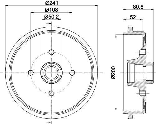 MINTEX Tambour de frein MBD121 MINTEX MBD121 Tambour de frein Audi 90 B3 d'origine prix