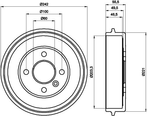 MINTEX Tambour de frein MBD131 MINTEX MBD131 Tambour de frein Volvo 744 pas cher