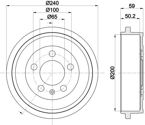 MINTEX Tamburo freno MBD247 MBD247 Tamburo freno MINTEX Volkswagen AMAROK costo