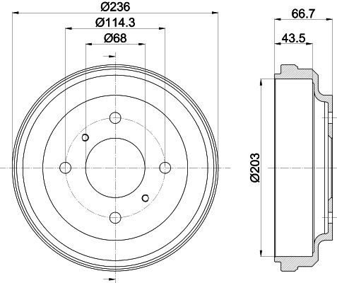 Tambour de frein MINTEX MBD306 MINTEX MBD306: Tambour de frein Nissan ALMERA 2015