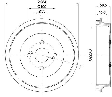 MINTEX Remtrommel MBD380 Remtrommel TOYOTA MINTEX MBD380