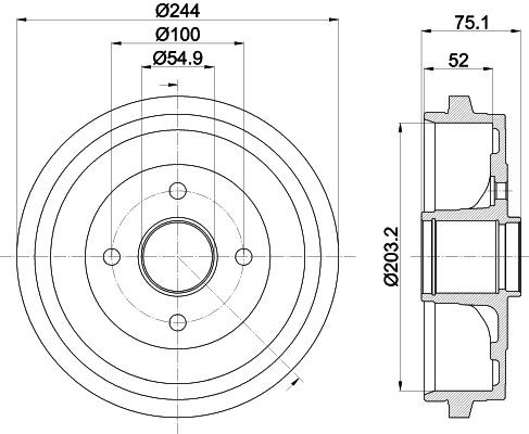 MINTEX Brake drum MBD386 MBD386 MINTEX NISSAN wheel drum