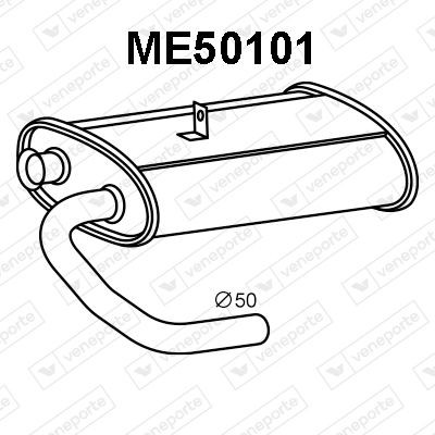 VENEPORTE Fremre eksospotte ME50101 ME50101 Forreste lyddemper MERCEDES-BENZ 190 VENEPORTE