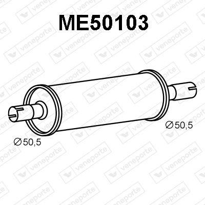 VENEPORTE Koncový tlmič výfuku ME50103 Koncový tlmič výfuku VENEPORTE Mercedes-Benz VITO ME50103