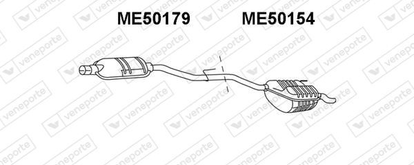 VENEPORTE Främre ljuddämpare ME50179 ME50179 VENEPORTE främre ljuddämpare MERCEDES-BENZ VITO
