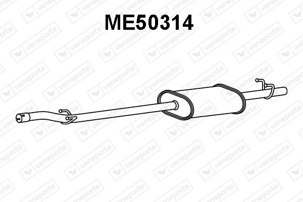 VENEPORTE Stredný tlmič výfuku ME50314 ME50314 Stredný tlmič MERCEDES-BENZ 190 VENEPORTE