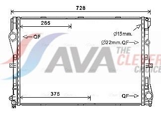 AVA COOLING SYSTEMS Radiateur du moteur MS2679 MS2679 Radiateur de refroidissement MERCEDES-BENZ 190 AVA COOLING SYSTEMS