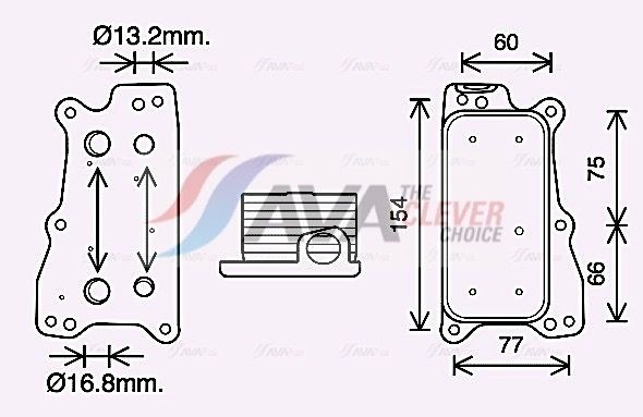 AVA COOLING SYSTEMS Engine oil cooler MS3688 Mercedes CLA AVA COOLING SYSTEMS oil cooler MS3688