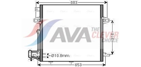 AVA COOLING SYSTEMS Condenseur, climatisation MS5406D AVA COOLING SYSTEMS MS5406D Radiateur de clim Mercedes W251 pas cher