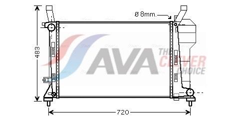 AVA COOLING SYSTEMS Ψυγείο, ψύξη κινητήρα MSA2363 Ψυγειο νερου AVA COOLING SYSTEMS MERCEDES-BENZ MSA2363