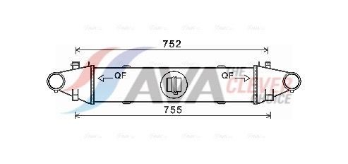 AVA COOLING SYSTEMS Vahejahuti MSA4556 MSA4556 Intercooler MERCEDES-BENZ SLK AVA COOLING SYSTEMS