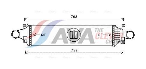 AVA COOLING SYSTEMS Vahejahuti MSA4659 MSA4659 Intercooler AVA COOLING SYSTEMS MERCEDES-BENZ SLK