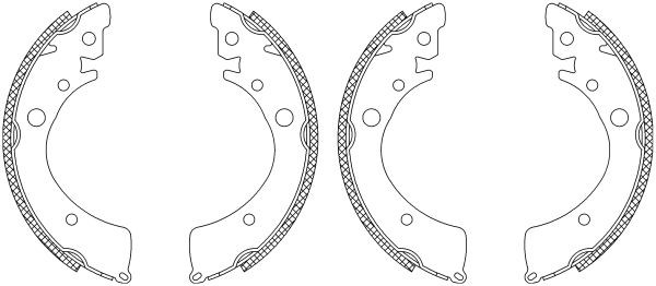 MINTEX Bromsbacksats MSK188 MSK188 MINTEX bromsbacksats HONDA JAZZ