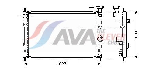 Engine radiator AVA COOLING SYSTEMS MTA2172 AVA COOLING SYSTEMS MTA2172 Smart FORFOUR 2004 Radiators price