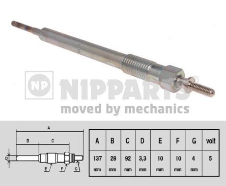 NIPPARTS Προθερμαντήρας N5710508 N5710508 Προθερμαντήρας NIPPARTS SUZUKI JIMNY