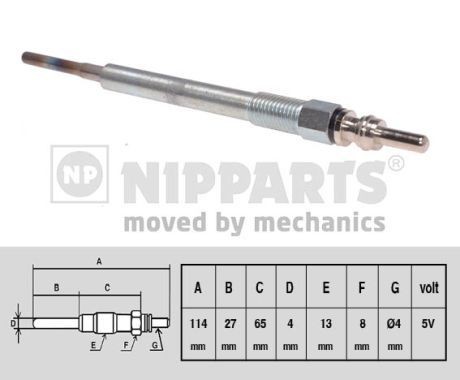 NIPPARTS Gloeibougie N5713015 Honda ACCORD Gloeibougie voor diesel NIPPARTS N5713015