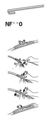 TRICO Wiper blade NF550 TRICO NF550 W124 rear wiper blade replacement