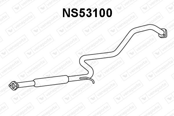 VENEPORTE Stredný tlmič výfuku NS53100 Stredný tlmič NISSAN VENEPORTE NS53100