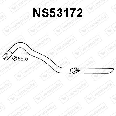 VENEPORTE Voorpijp NS53172 Nissan PRIMERA Pijp voor de uitlaat VENEPORTE NS53172