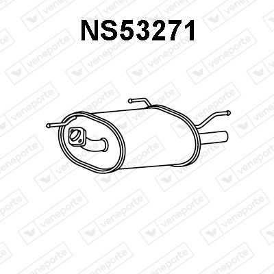 VENEPORTE Lõppsummuti NS53271 Summuti pütt VENEPORTE Nissan QASHQAI NS53271