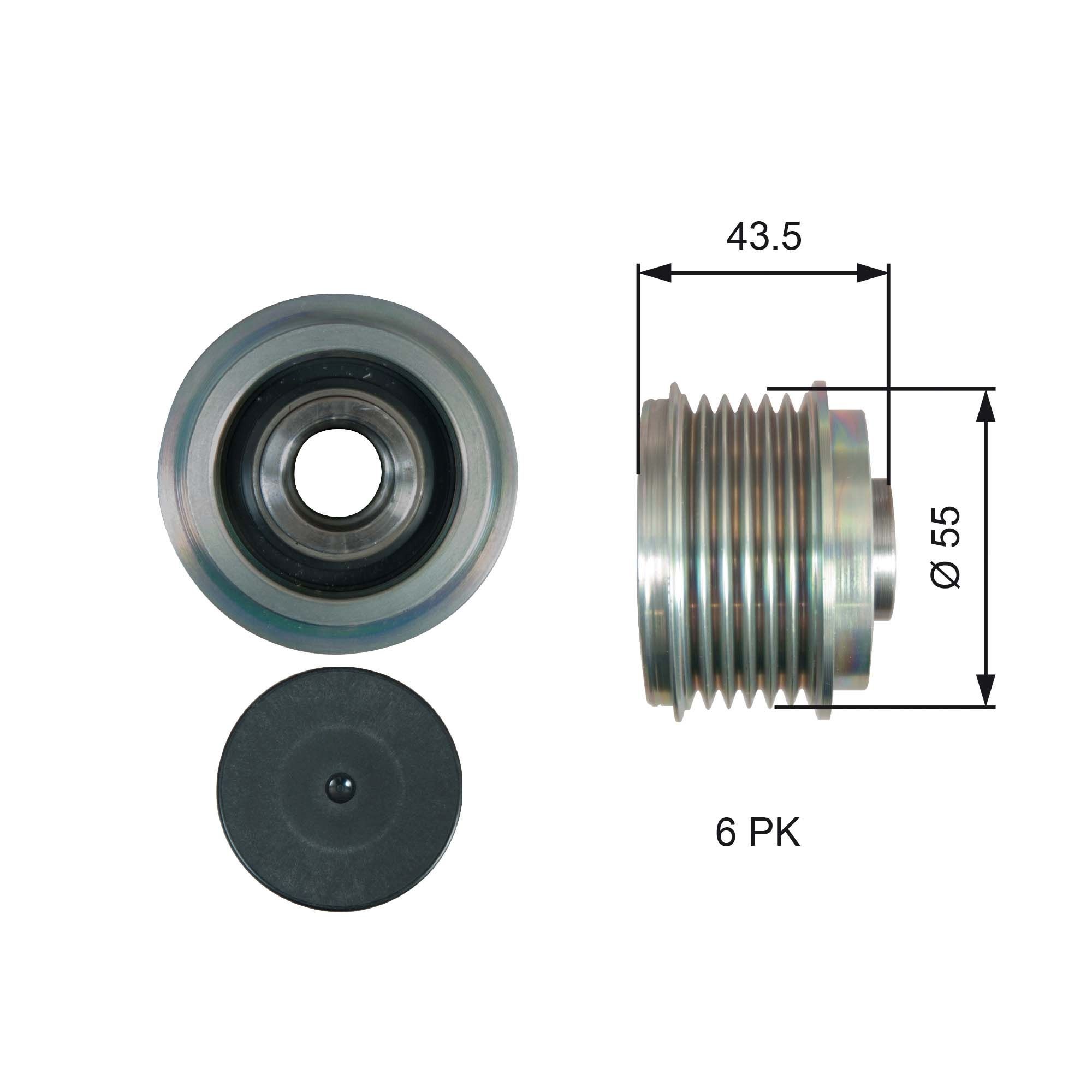 GATES Generatortomgang OAP7219 OAP7219 DriveAlign Reimhjul dynamo RENAULT KADJAR GATES