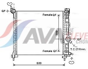 Engine radiator AVA COOLING SYSTEMS OL2681 AVA COOLING SYSTEMS OL2681 Engine radiator Opel MERIVA 2016