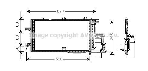 PRASCO Condensor voor airco OLA5370D Airco-radiateur PRASCO MOVANO OLA5370D goedkoop