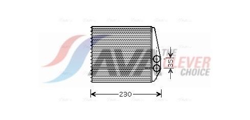 AVA COOLING SYSTEMS Εναλλάκτης θερμότητας, θέρμανση εσωτερικού χώρου OLA6355 αυτοκινήτων Θέρμανση εσωτερικού χώρου AVA COOLING SYSTEMS OLA6355 αγορά