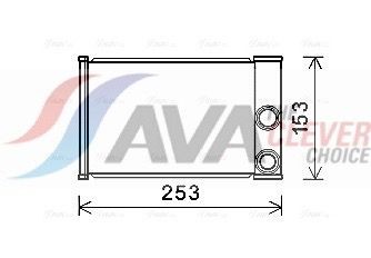 AVA COOLING SYSTEMS Kachelradiateur, interieurverwarming OLA6680 AVA COOLING SYSTEMS OLA6680 Voorverwarmer interieurverwarming Lexus RX originele