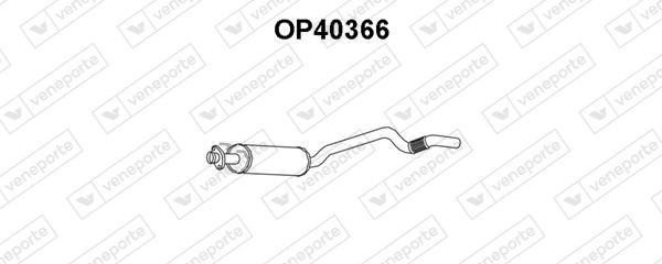VENEPORTE Mittenljuddämpare OP40366 OP40366 VENEPORTE Mellan ljuddämpare Opel