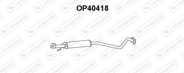 VENEPORTE Mittenljuddämpare OP40418 OP40418 VENEPORTE Mellandämpare Opel