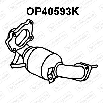 VENEPORTE Catalisador OP40593K Pre-catalizador VENEPORTE Nissan JUKE OP40593K