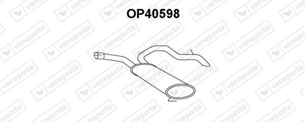 VENEPORTE Panela de escape traseira OP40598 VENEPORTE OP40598 Silenciador traseiro Opel Vivaro A Combi preço